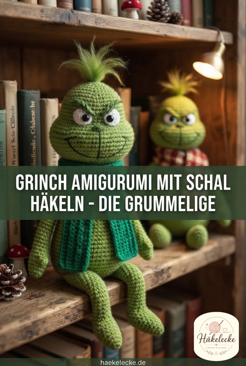 Grinch Amigurumi Mit Schal Häkeln - Die Grummelige