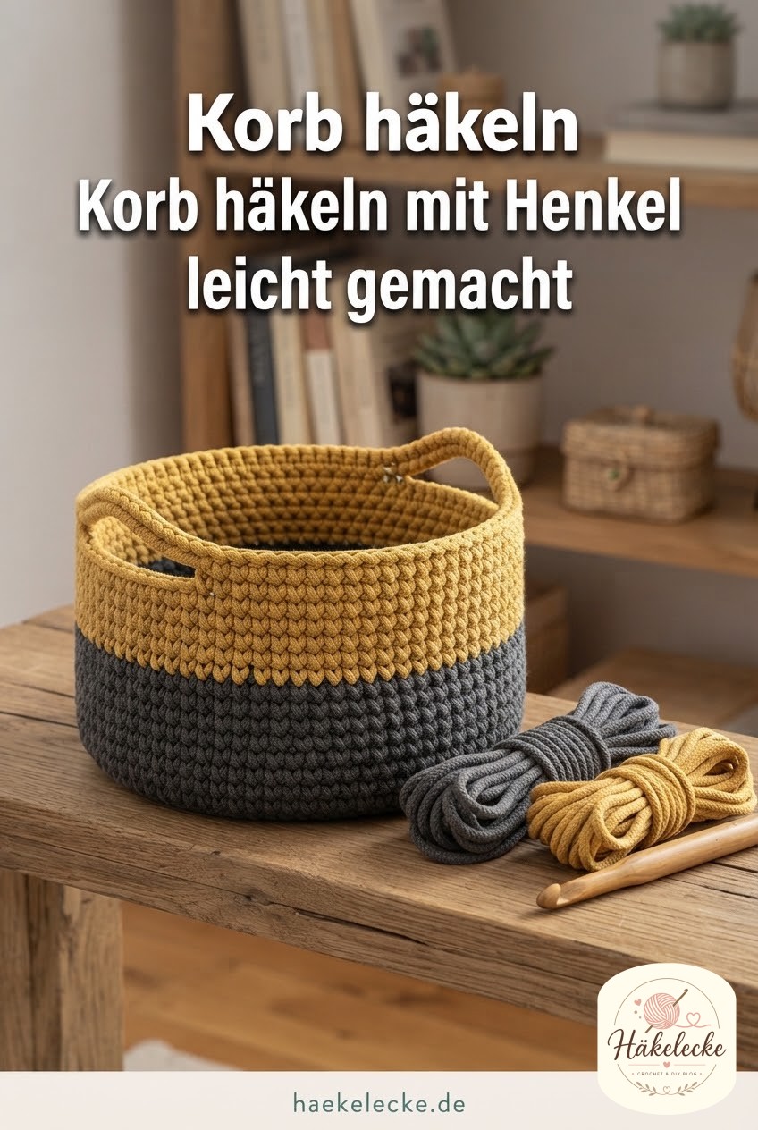 Korb häkeln mit Henkel leicht gemacht