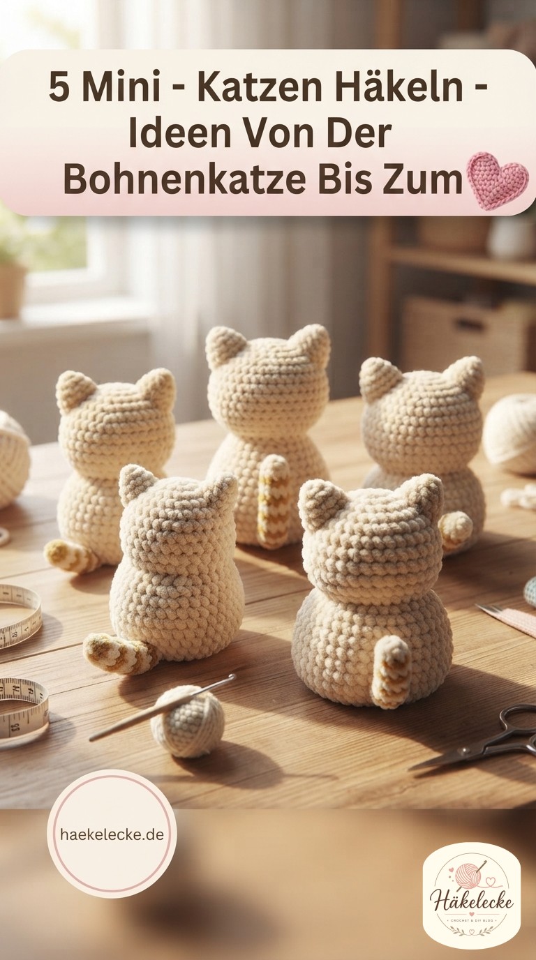 5 Mini - Katzen Häkeln - Ideen Von Der Bohnenkatze Bis Zum