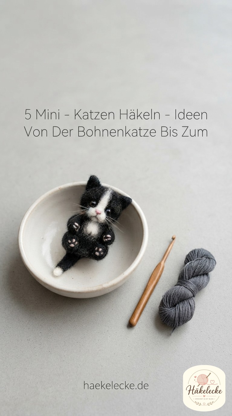 5 Mini - Katzen Häkeln - Ideen Von Der Bohnenkatze Bis Zum