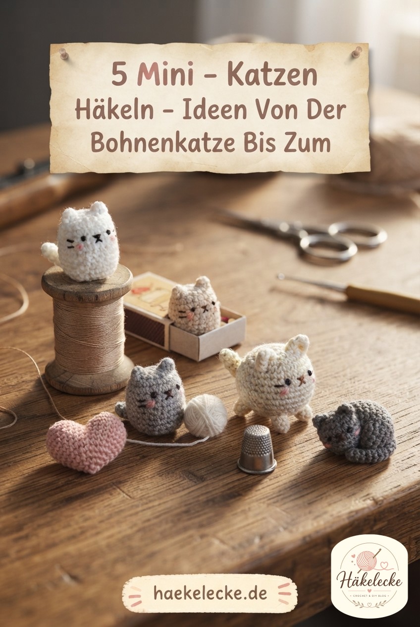 5 Mini - Katzen Häkeln - Ideen Von Der Bohnenkatze Bis Zum