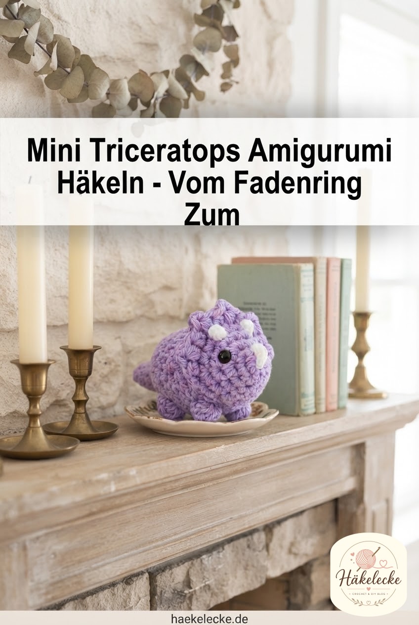 Mini Triceratops Amigurumi Häkeln - Vom Fadenring Zum