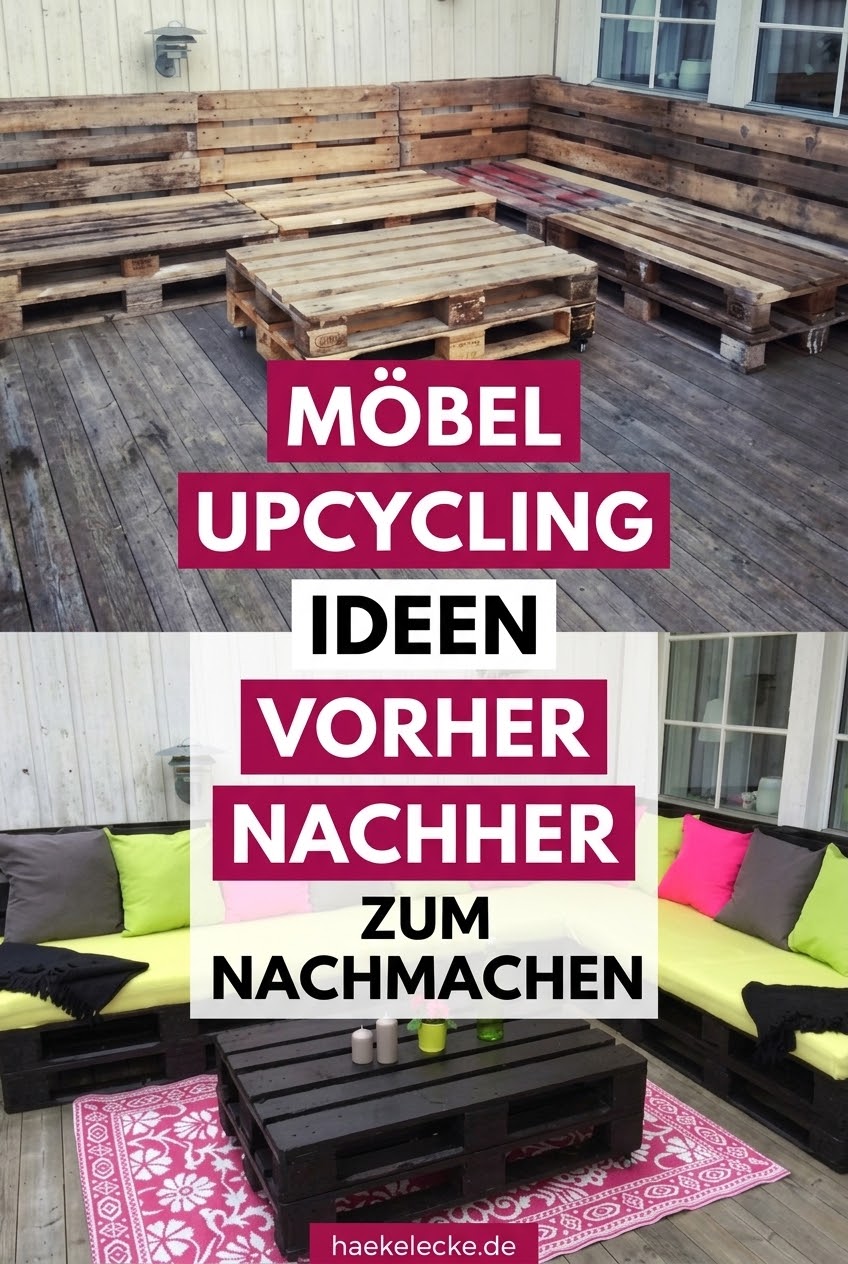 Möbel Upcycling Ideen vorher nachher zum Nachmachen