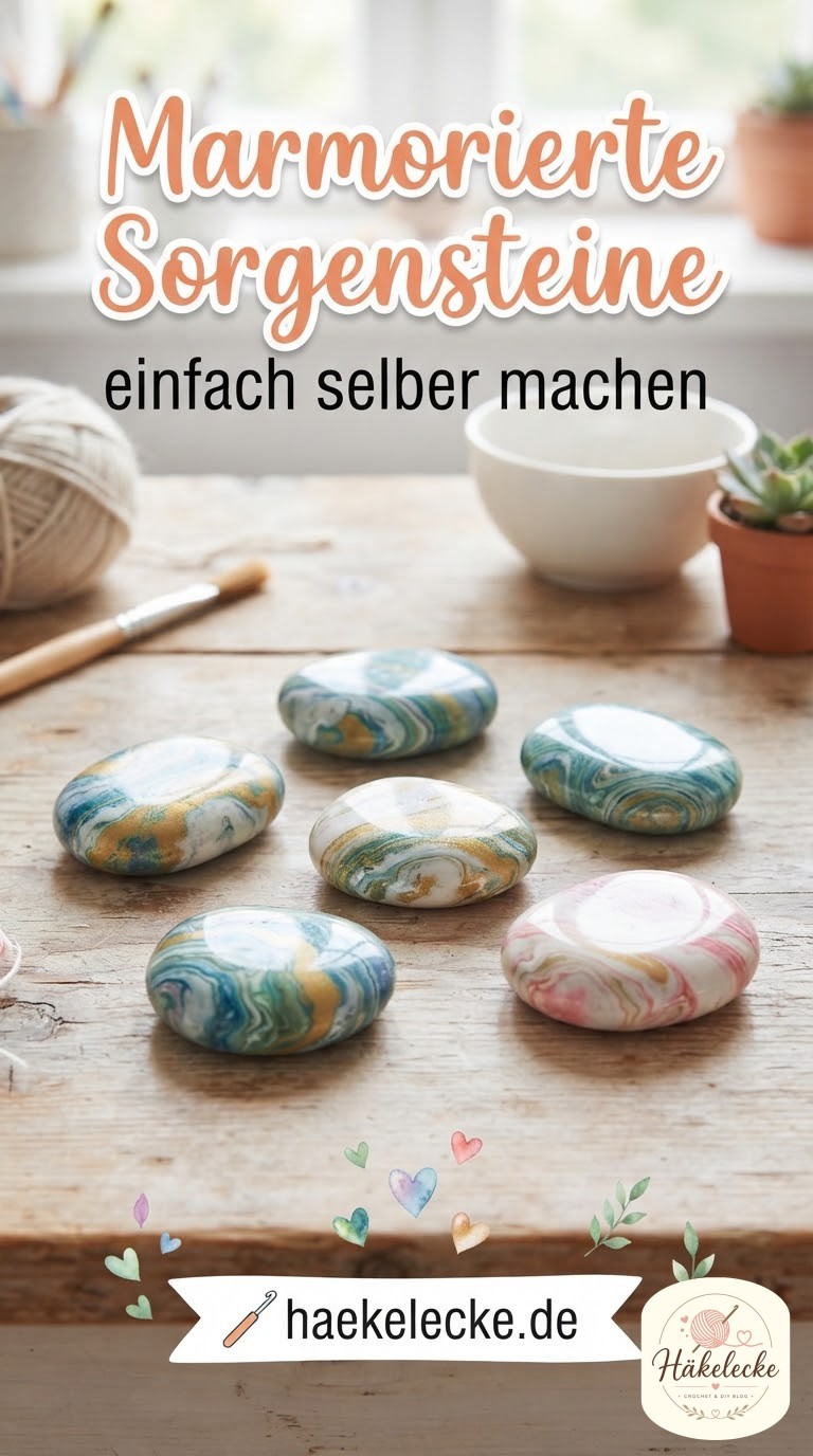Marmorierte Sorgensteine einfach selber machen