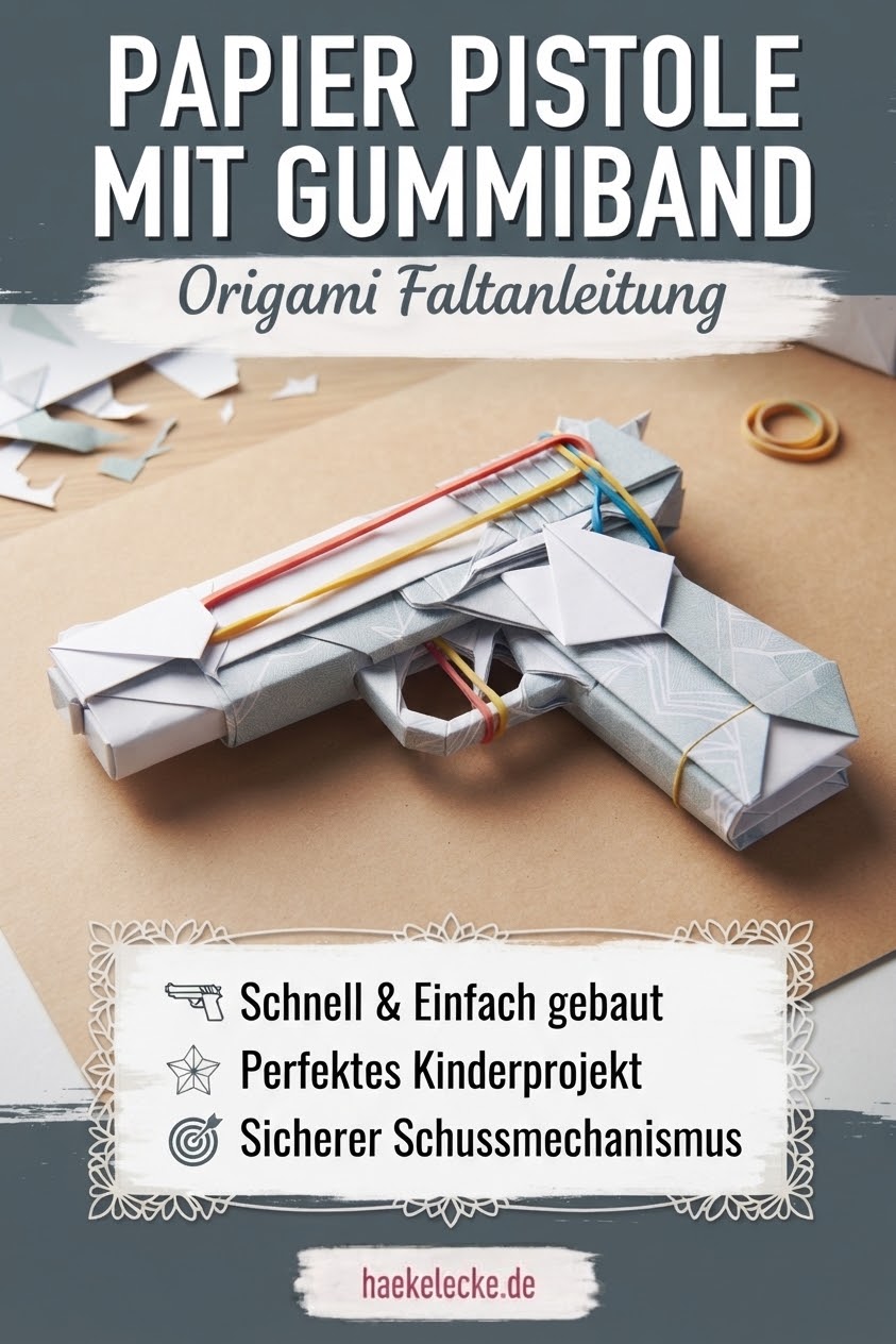 Papier Pistole Mit Gummiband Origami