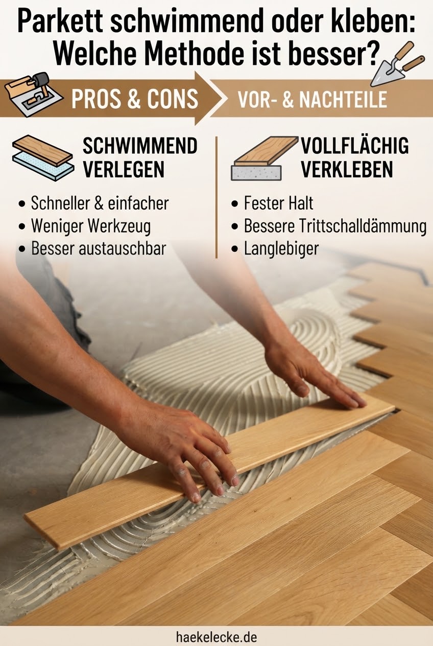 Parkett schwimmend oder kleben: Welche Methode ist besser?