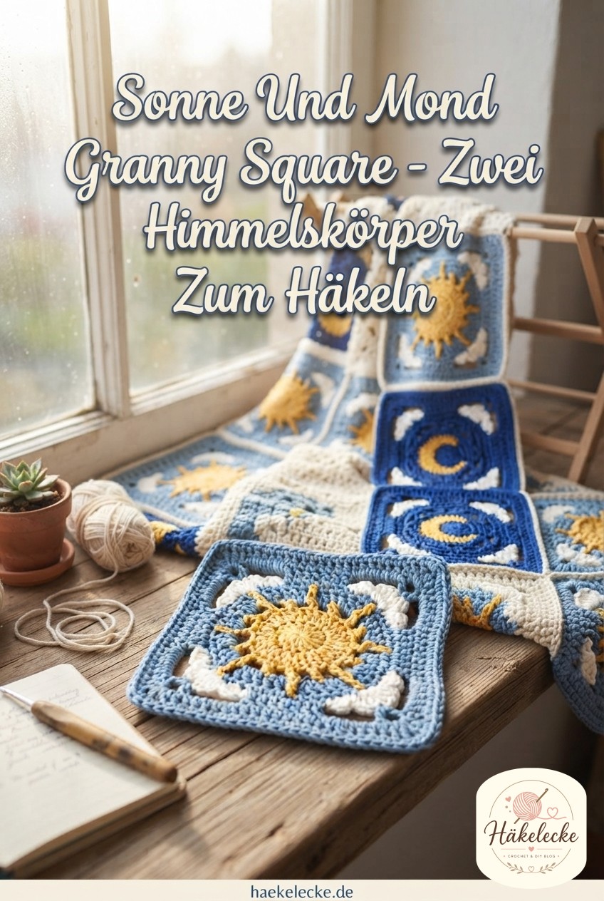 Sonne Und Mond Granny Square - Zwei Himmelskörper Zum Häkeln