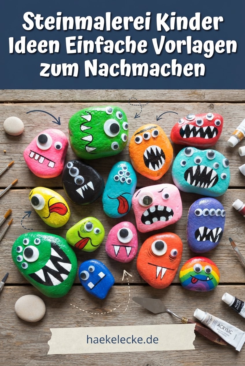 Steinmalerei Kinder Ideen Einfache Vorlagen zum Nachmachen
