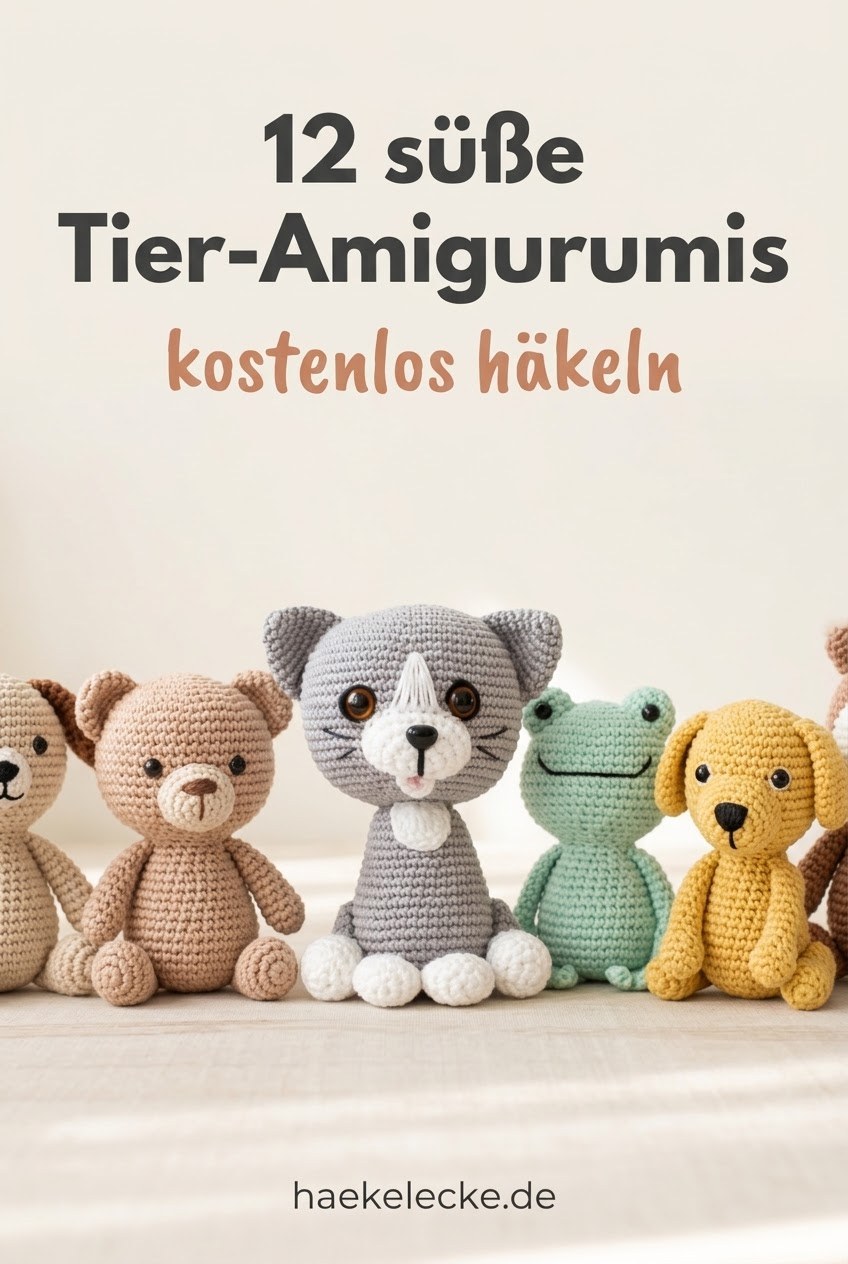 12 süße Tier-Amigurumis kostenlos häkeln