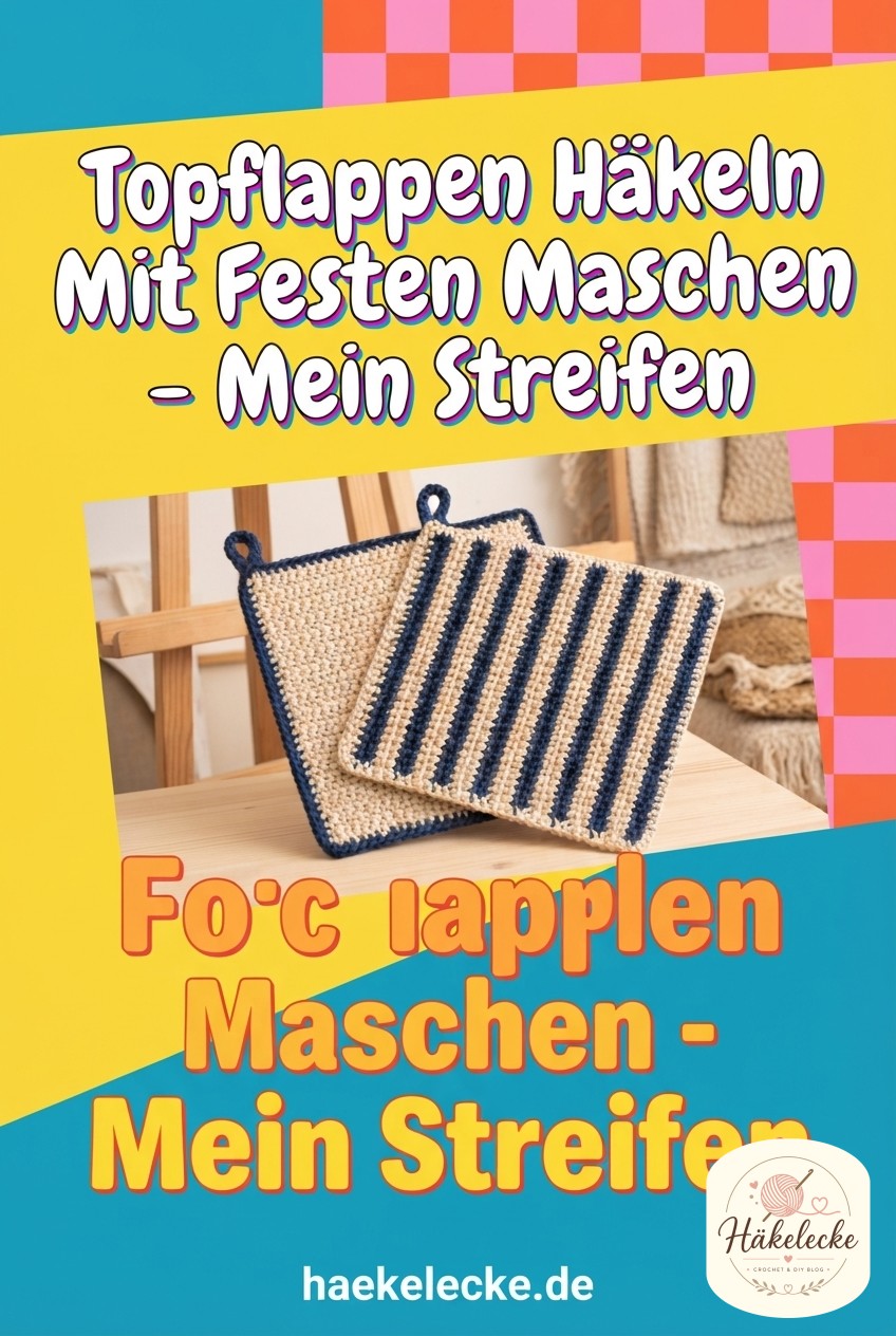 Topflappen Häkeln Mit Festen Maschen - Mein Streifen -