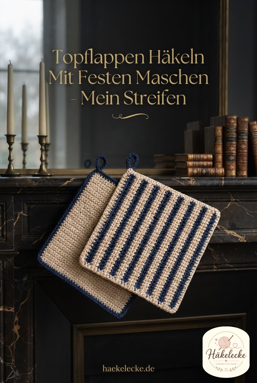 Topflappen Häkeln Mit Festen Maschen - Mein Streifen -