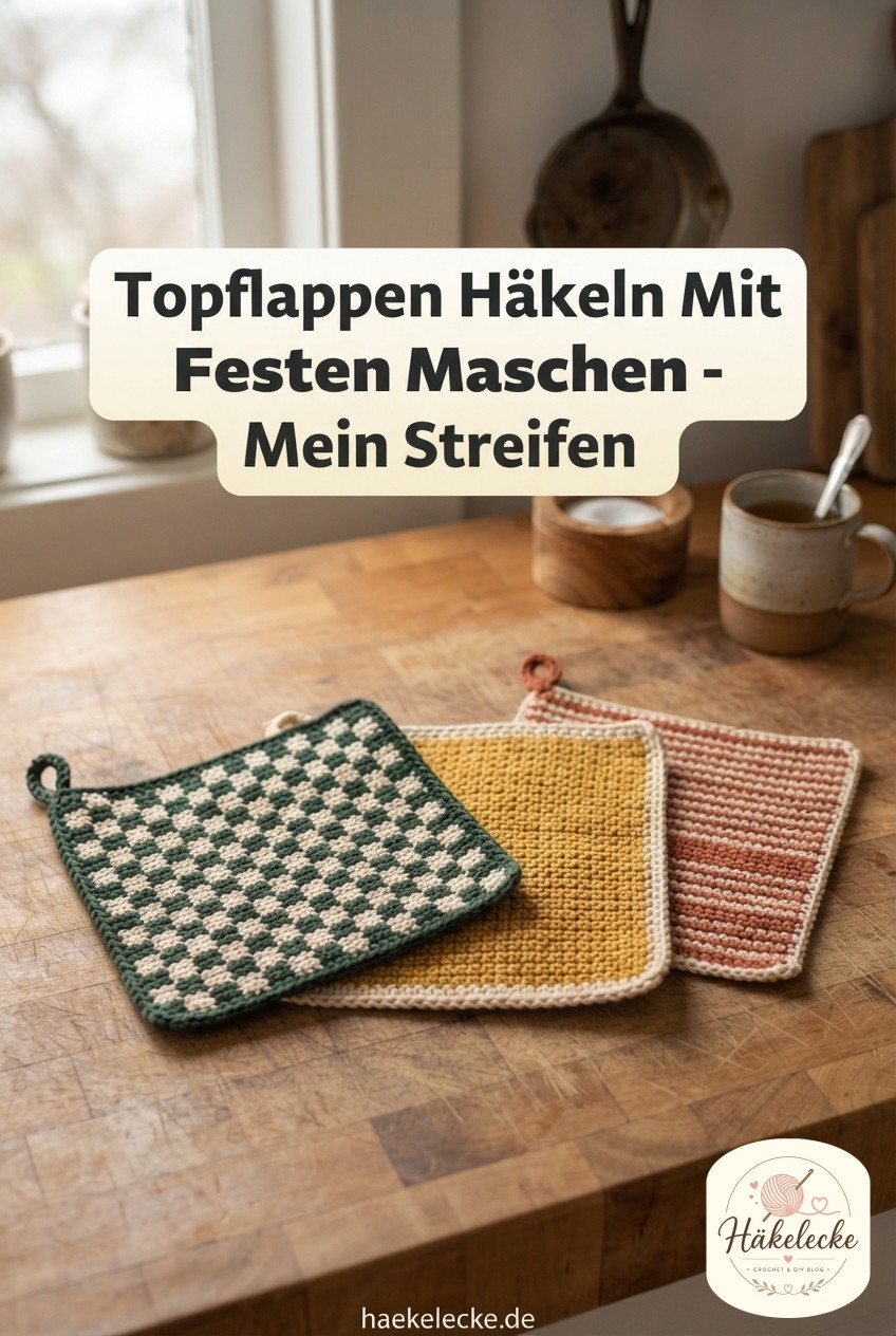 Topflappen Häkeln Mit Festen Maschen - Mein Streifen -