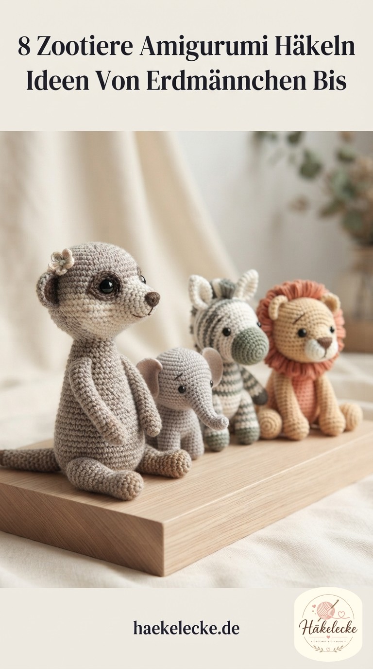 8 Zootiere Amigurumi Häkeln - Ideen Von Erdmännchen Bis
