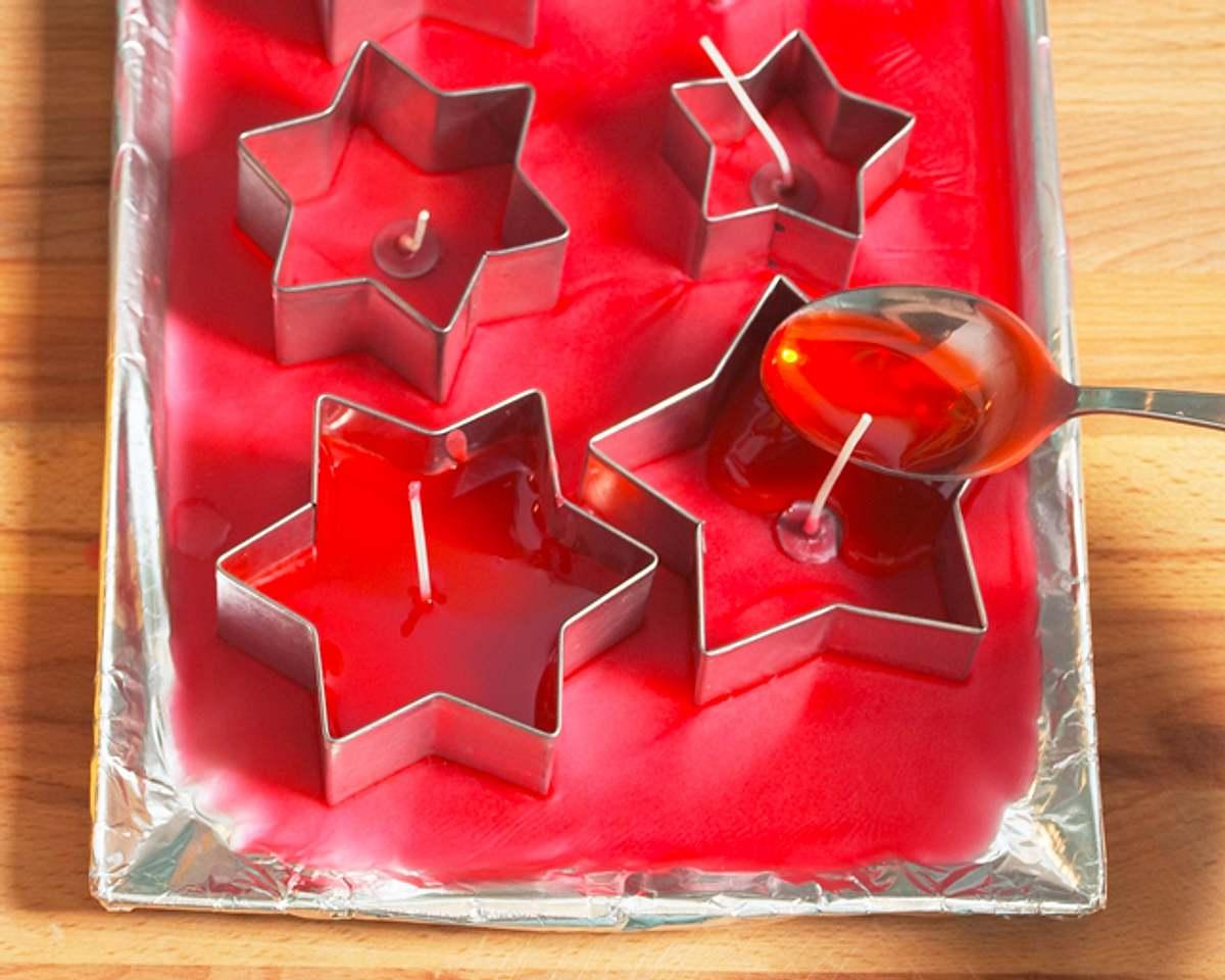 Weihnachtliche DIY Kerzenformen