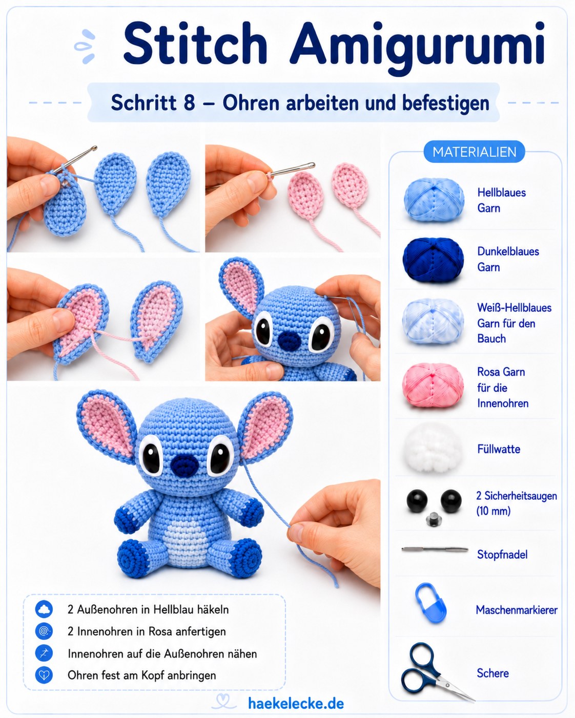 Stitch Amigurumi Häkeln - Die Komplette Anleitung Als Pdf