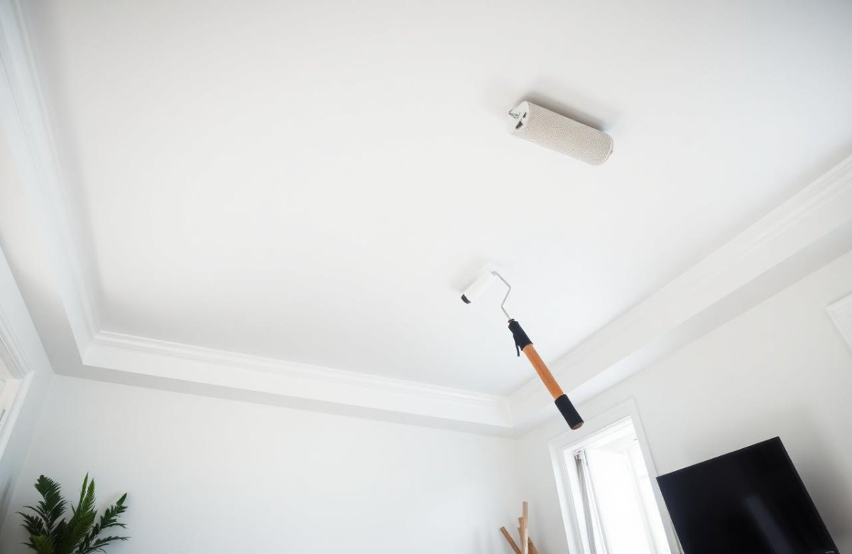 Streifenfreie Decke streichen