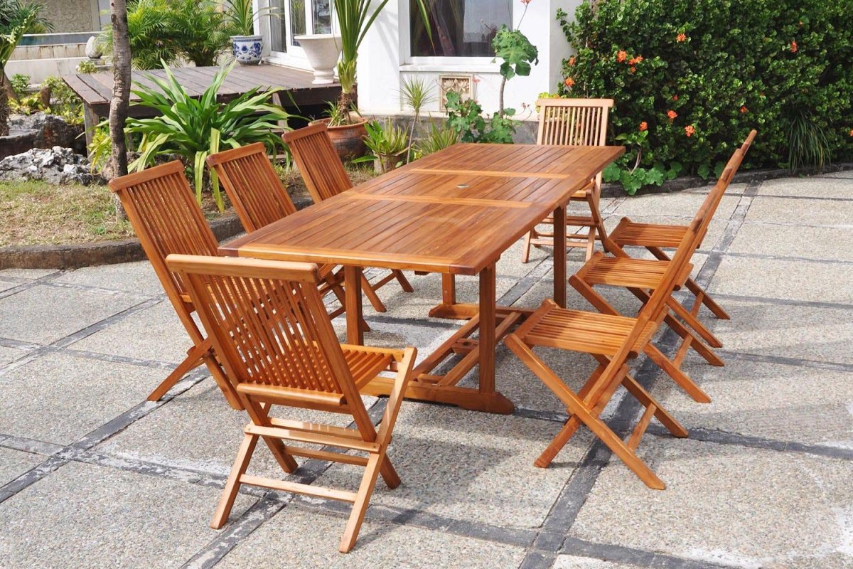 Teakholz Gartenmöbel mit Öl
