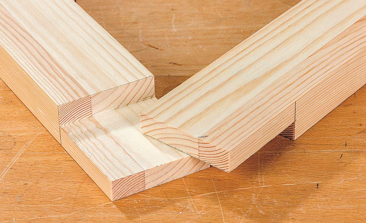 Überblattung bei Holzbalken