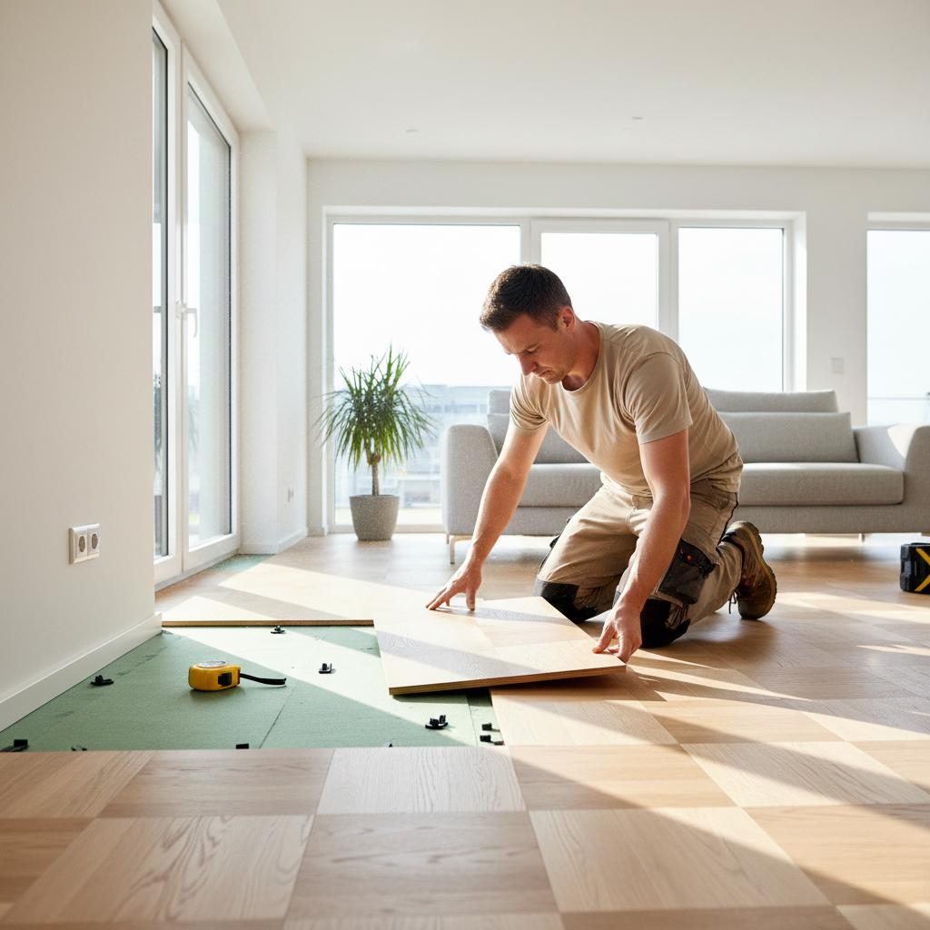 Klickparkett im modernen Wohnzimmer