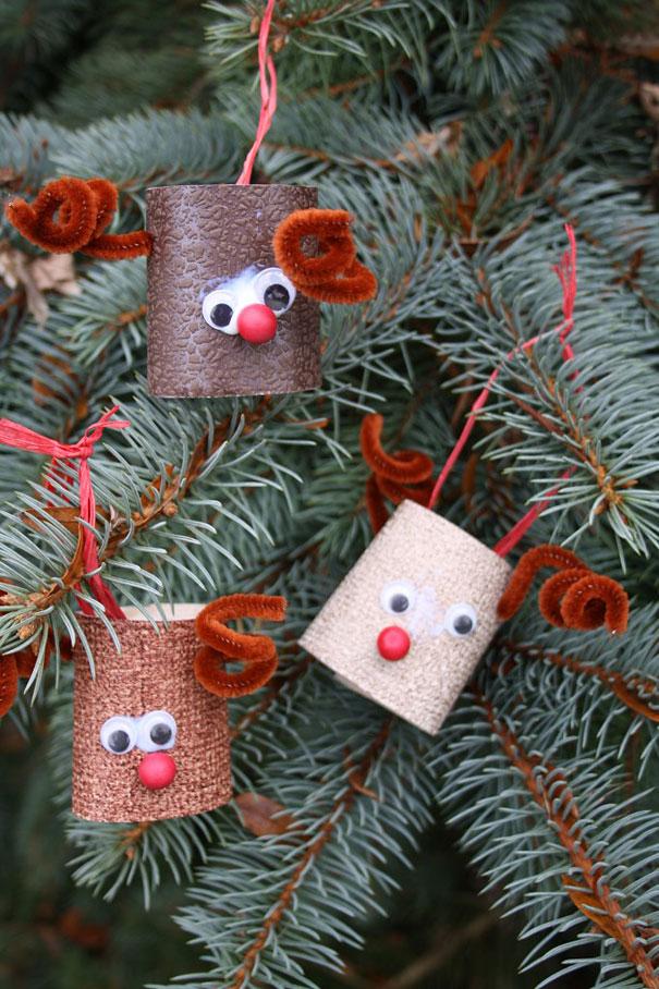 Weihnachtsdeko aus Klorollen