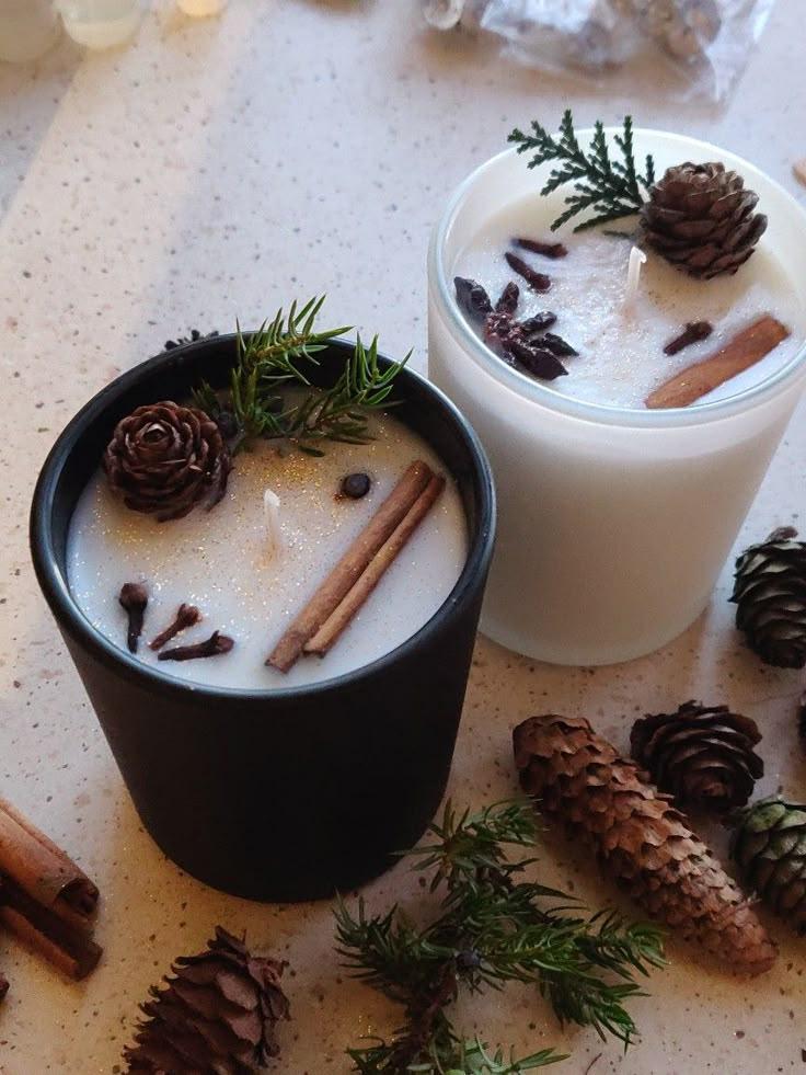 Weihnachtskerzen DIY Dekoration